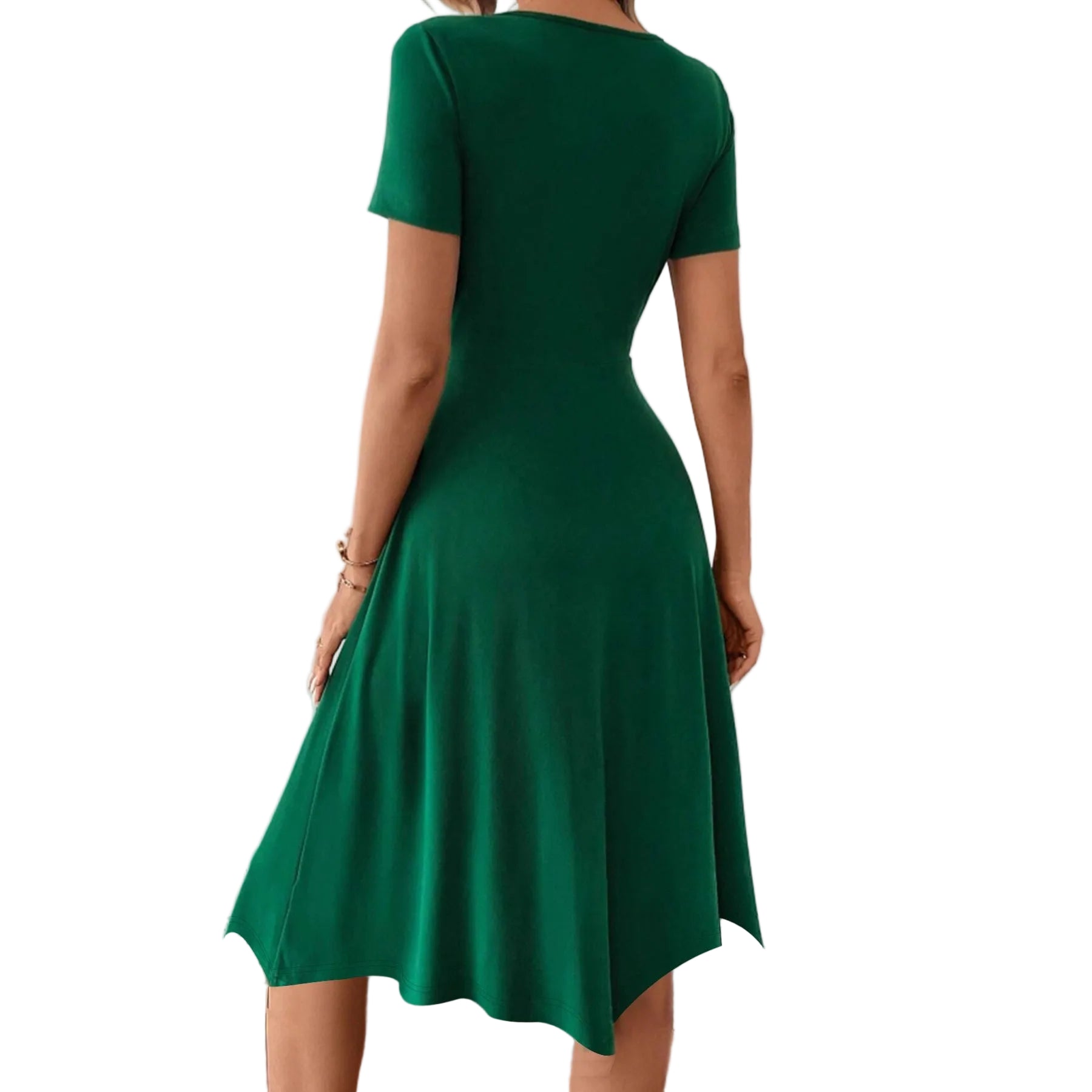 Dark Green Elegant Dress – Timeless One-Piece Dress for Women