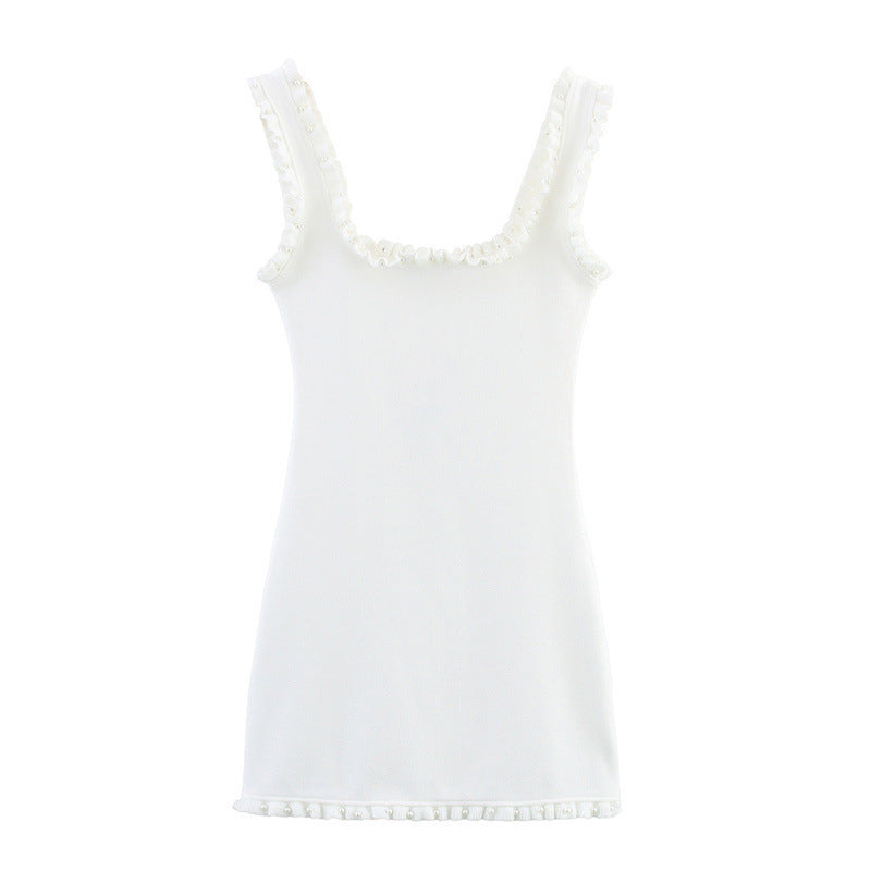 Contrasting Color Slim-Fit Dress – Elegant Minimal Dress for Women