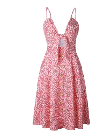 Backless Strap Summer Mini Dress
