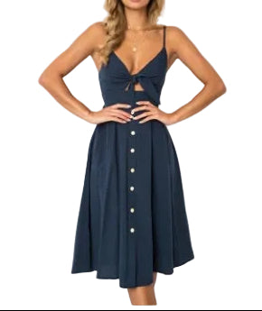 Backless Strap Summer Mini Dress