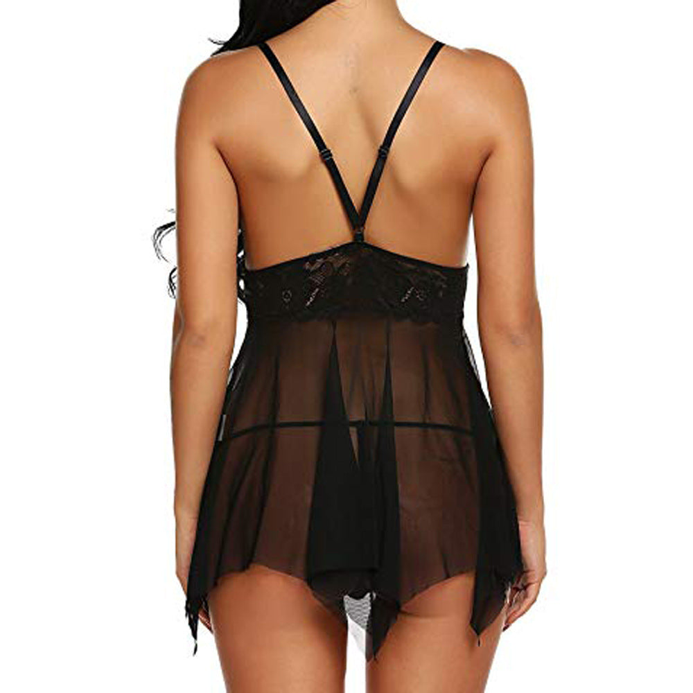Lace Mesh Lingerie Set – Elegant & Feminine Nightwear for Women