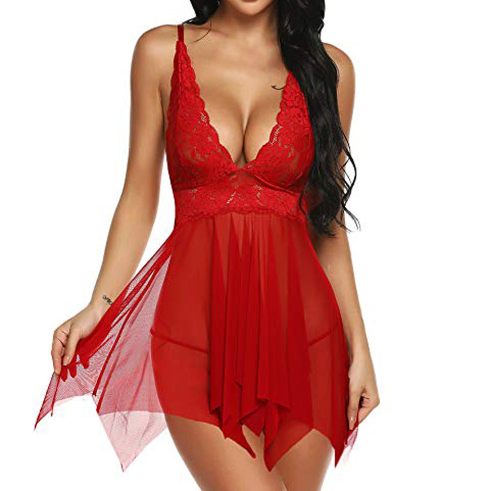 Lace Mesh Lingerie Set – Elegant & Feminine Nightwear for Women
