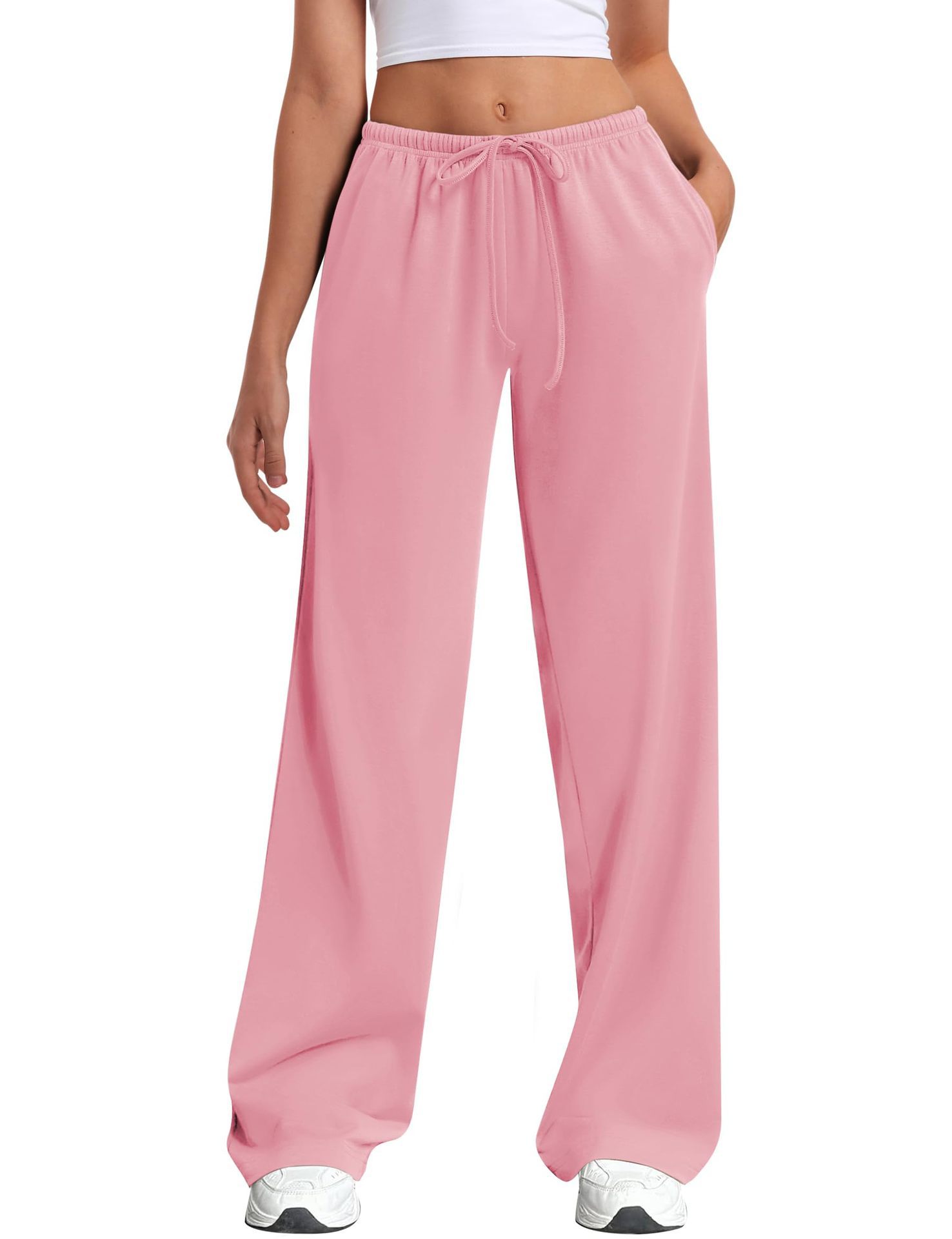 Wide-Leg Sweatpants – Loose Low-Rise Athletic Pants for Women