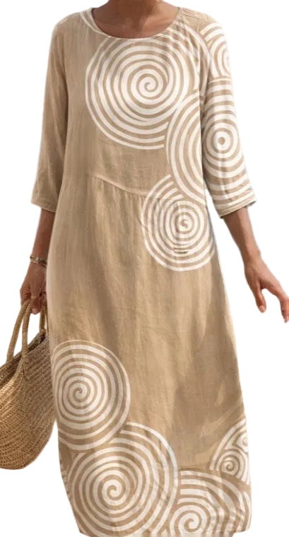 Floral Art Print Resort Maxi Dress