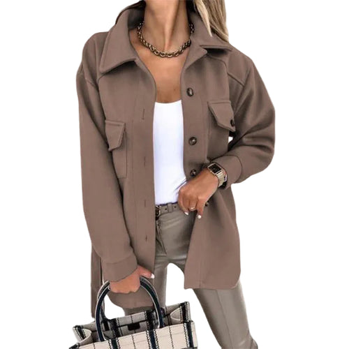 Belted Lapel Mid-Length Coat