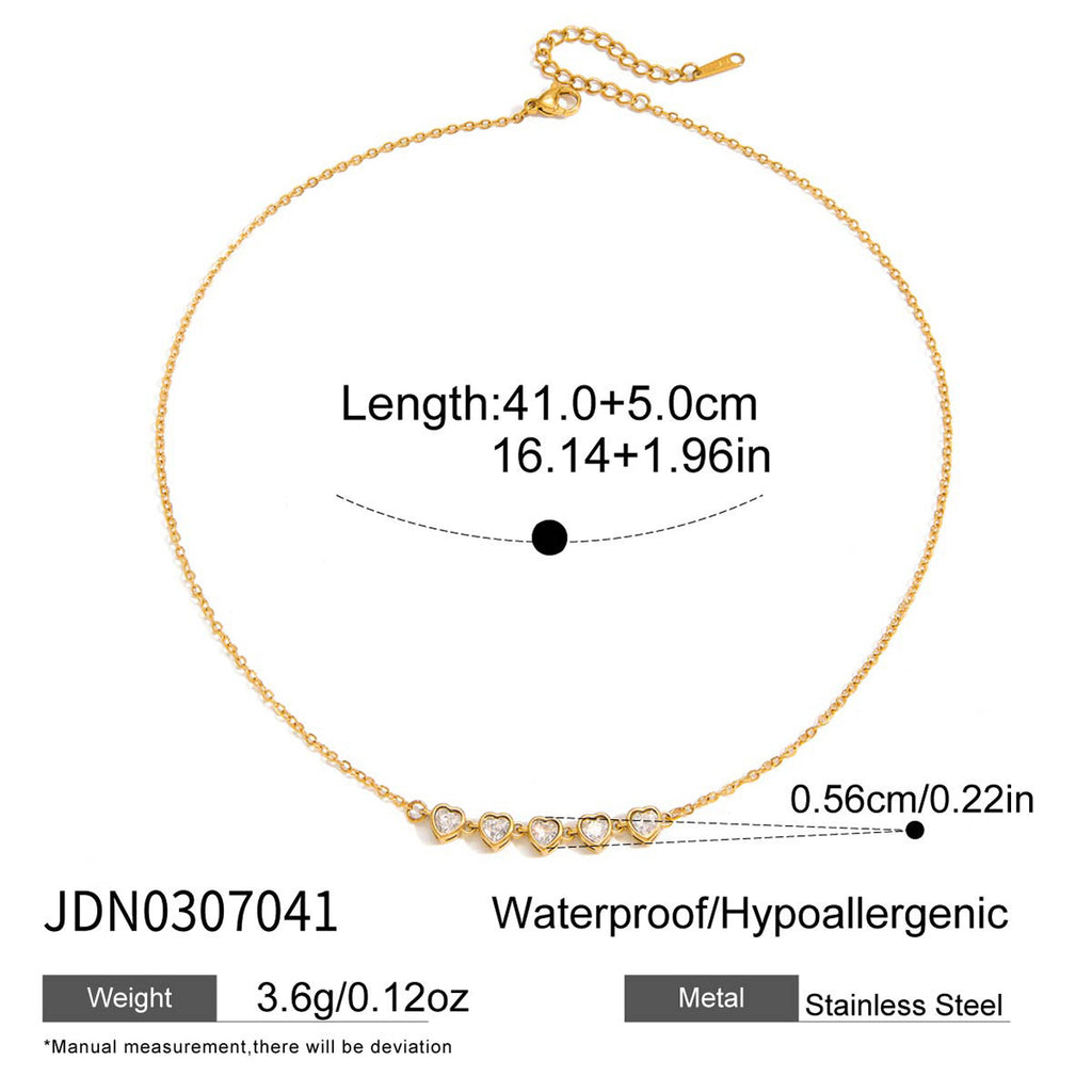 Love Zircon Necklace – Elegant Pendant Jewelry for Women