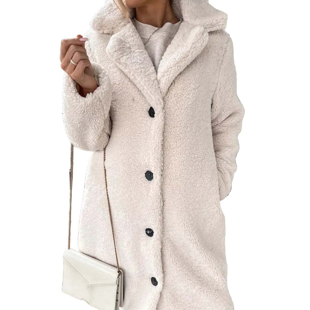 Plush Lapel Long Sleeve Jacket