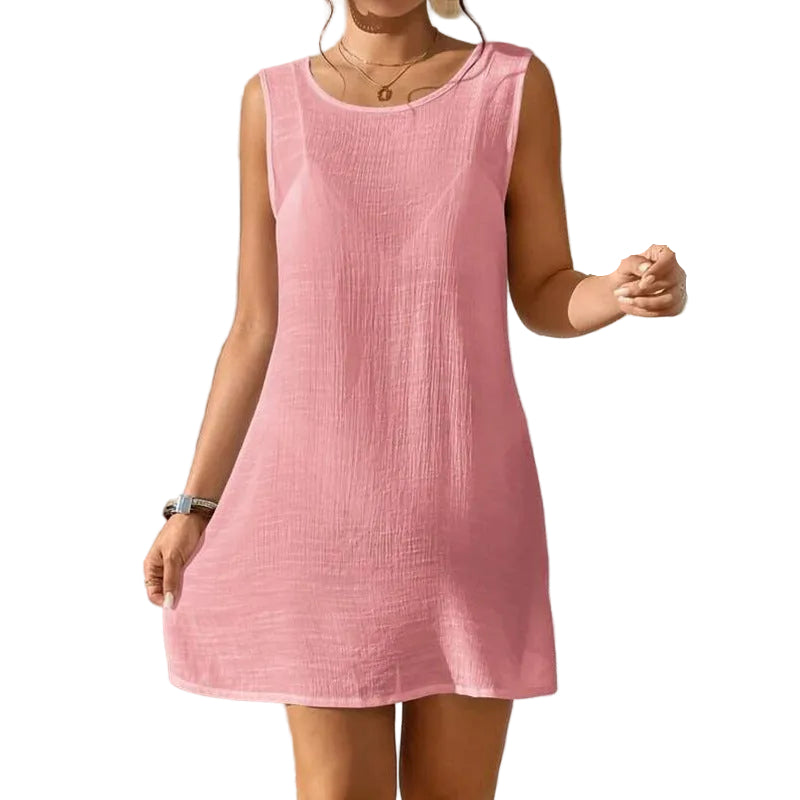 Solid Color Beach Dress – Elegant Summer Dress for Women