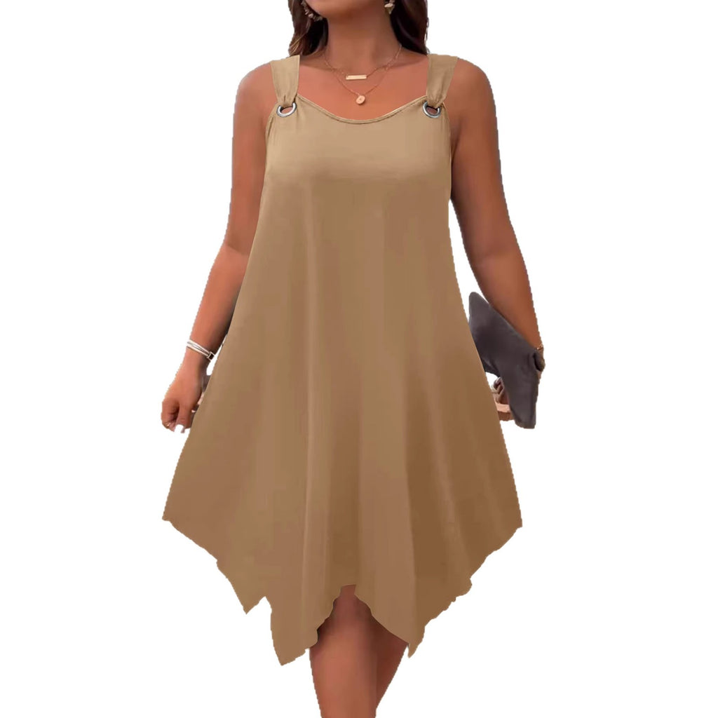 Round-Neck Sleeveless Dress – Elegant Casual Dress for Women