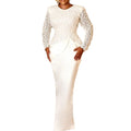 Elegant Lace Tassel Maxi Dress