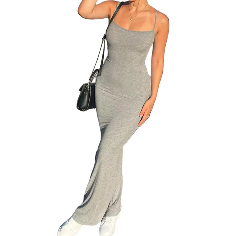 Spaghetti Strap Bodycon Maxi Dress