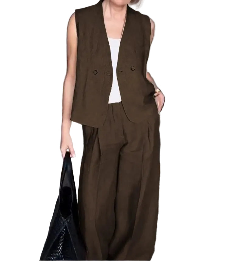 Women’s Polyester Suit – Elegant 2 Piece Set for Everyday & Formal Wear