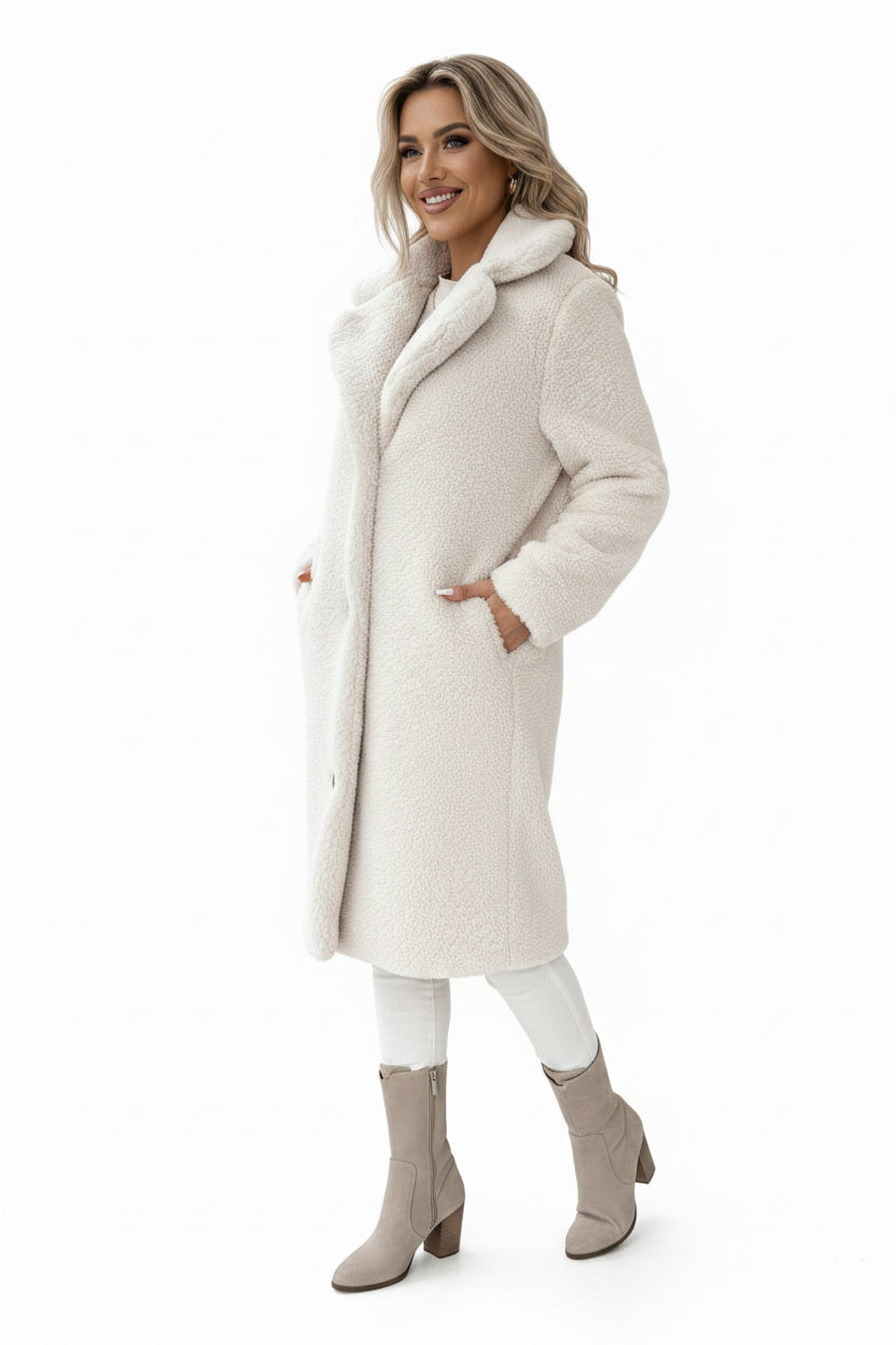 Plush Lapel Long Sleeve Jacket