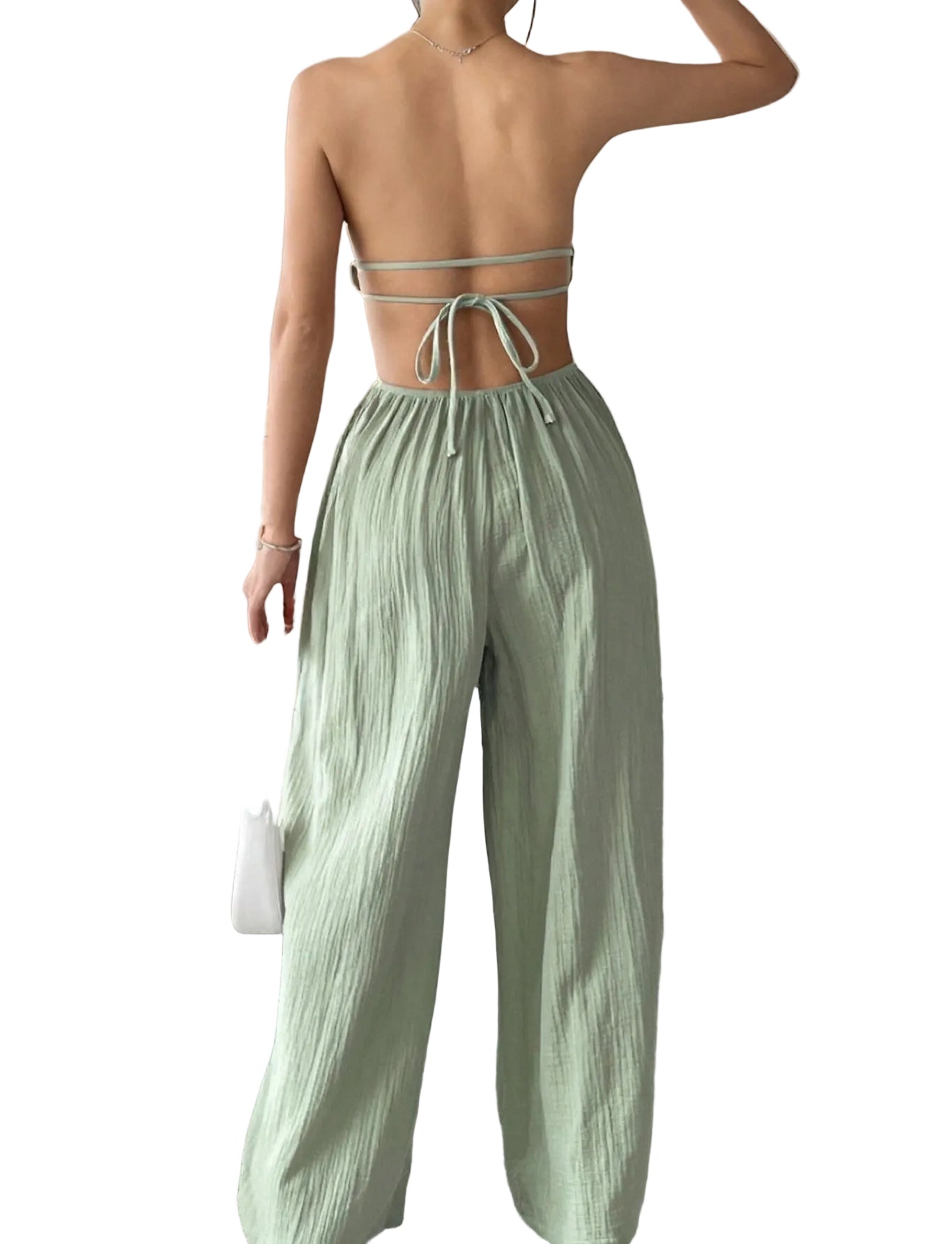 Strapless Jumpsuit – Slim Fit Solid Color Elegant Jumpsuit for Women