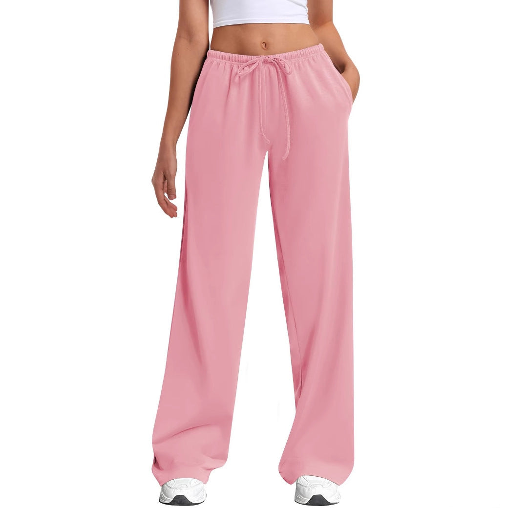Wide-Leg Sweatpants – Loose Low-Rise Athletic Pants for Women