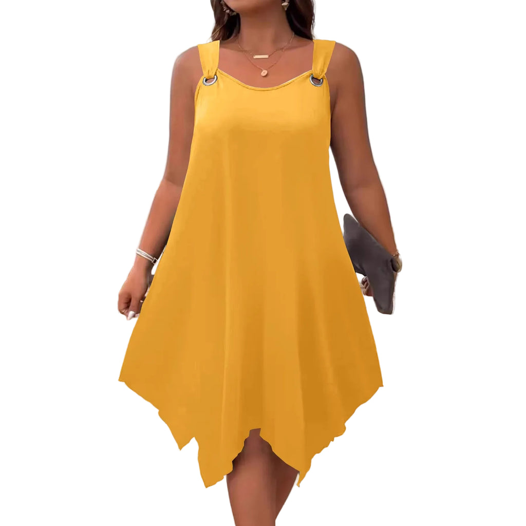 Round-Neck Sleeveless Dress – Elegant Casual Dress for Women