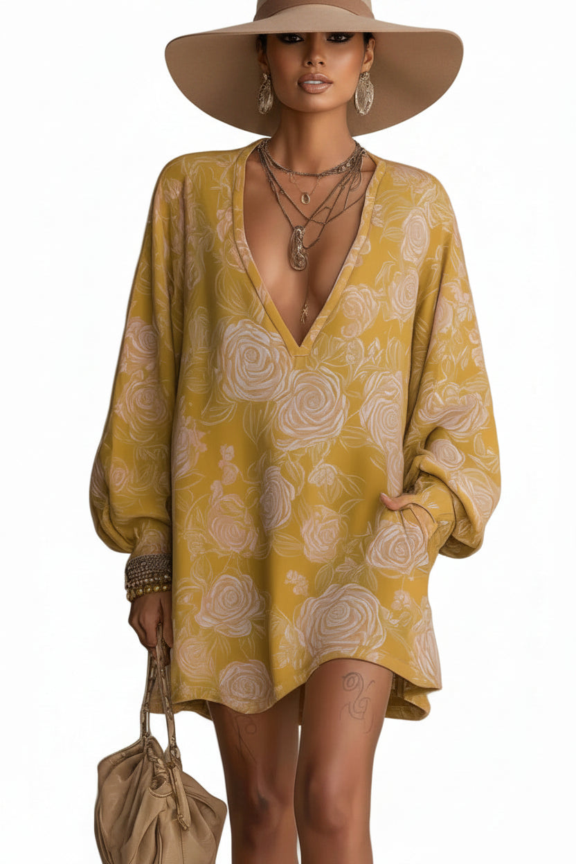Lantern Sleeve Dress – Relaxed Elegant Dress for Women