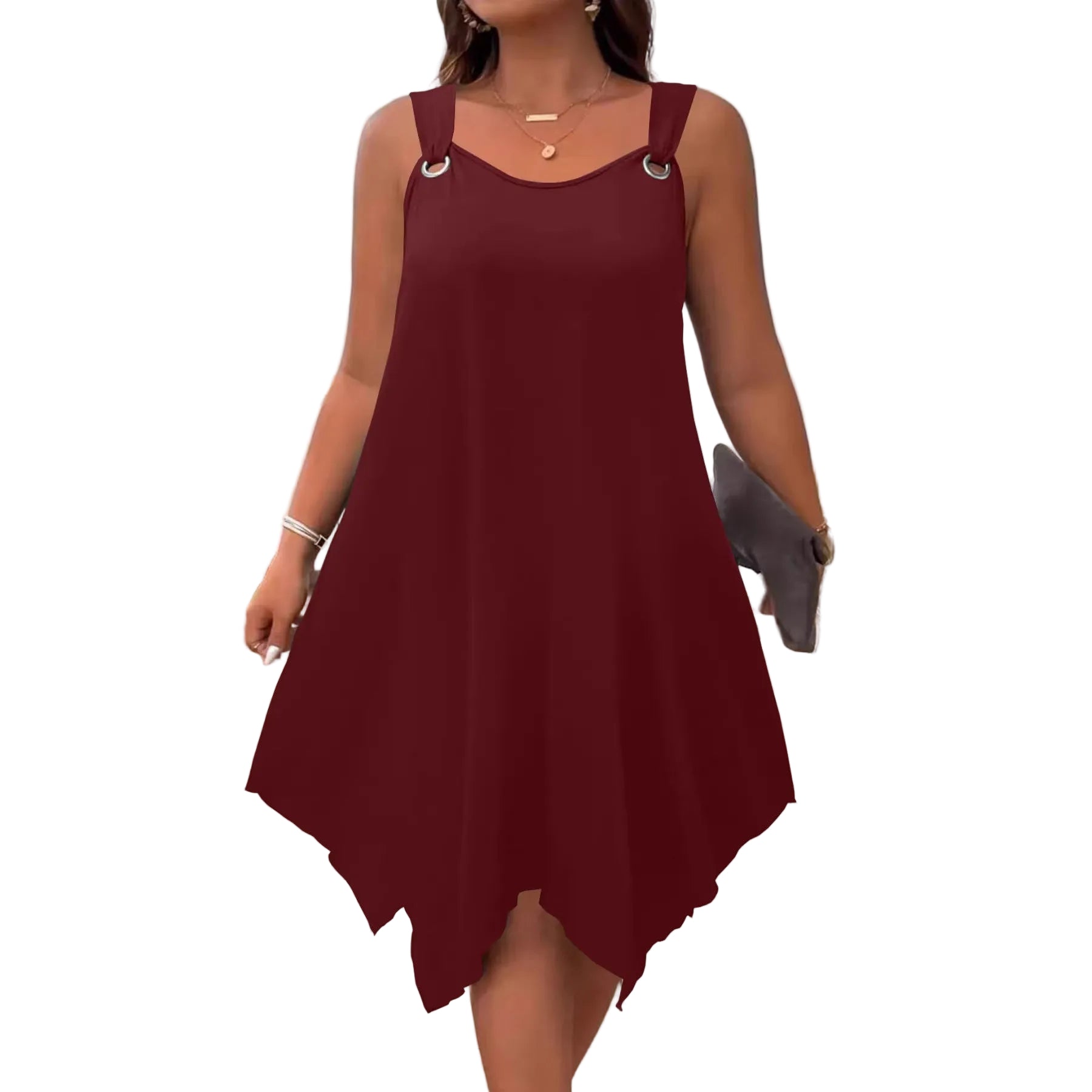 Round-Neck Sleeveless Dress – Elegant Casual Dress for Women