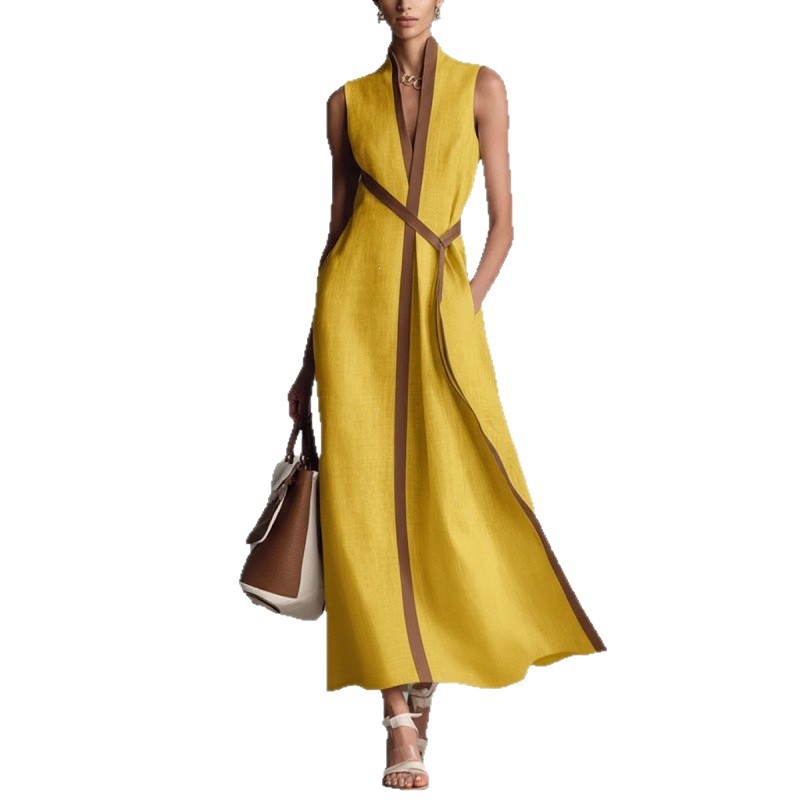 Color-Block Sleeveless Dress – Casual Everyday Dress for Women