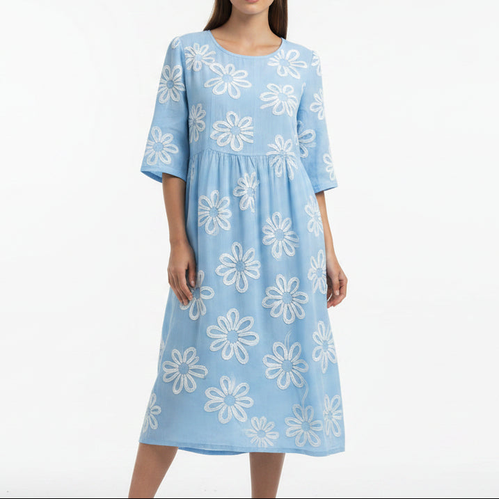 Floral Art Print Resort Maxi Dress