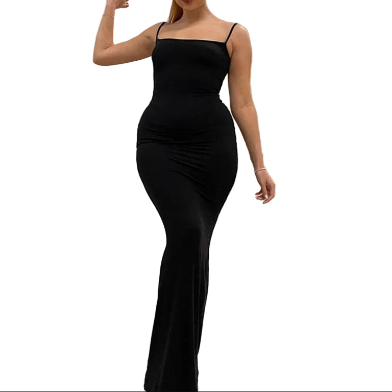 Spaghetti Strap Bodycon Maxi Dress