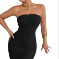 Chic Bodycon Dress – Chest Cut-Out Solid Color Spring/Summer Dress for Women