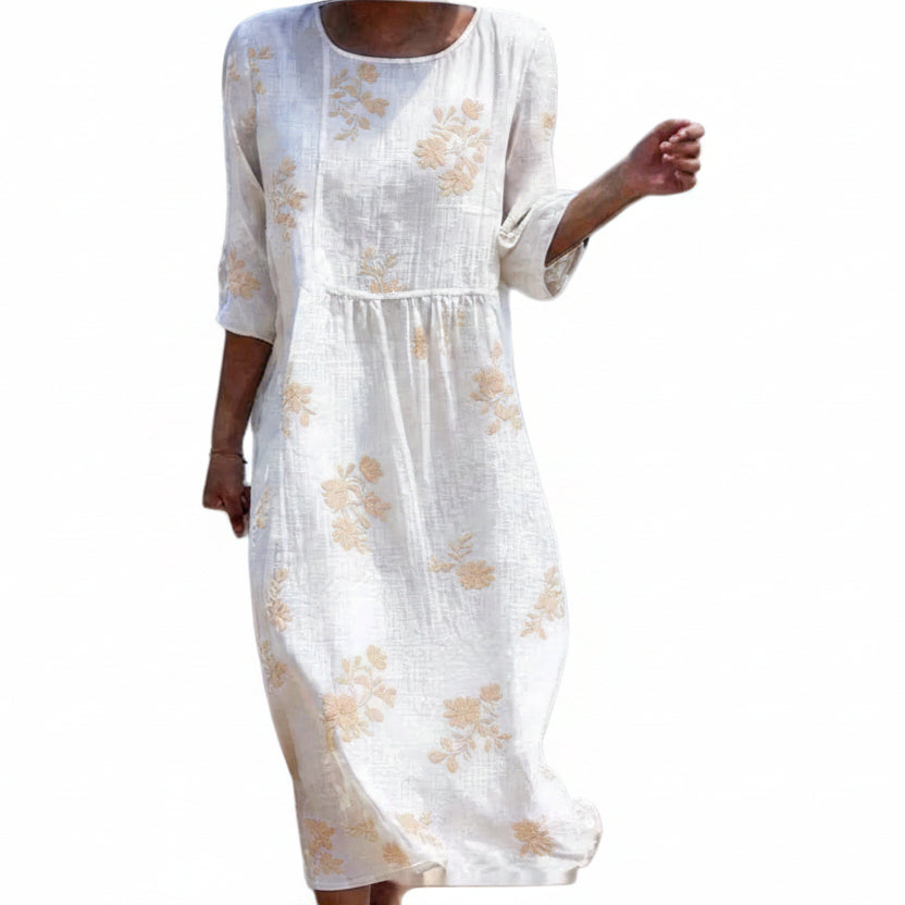 Floral Art Print Resort Maxi Dress