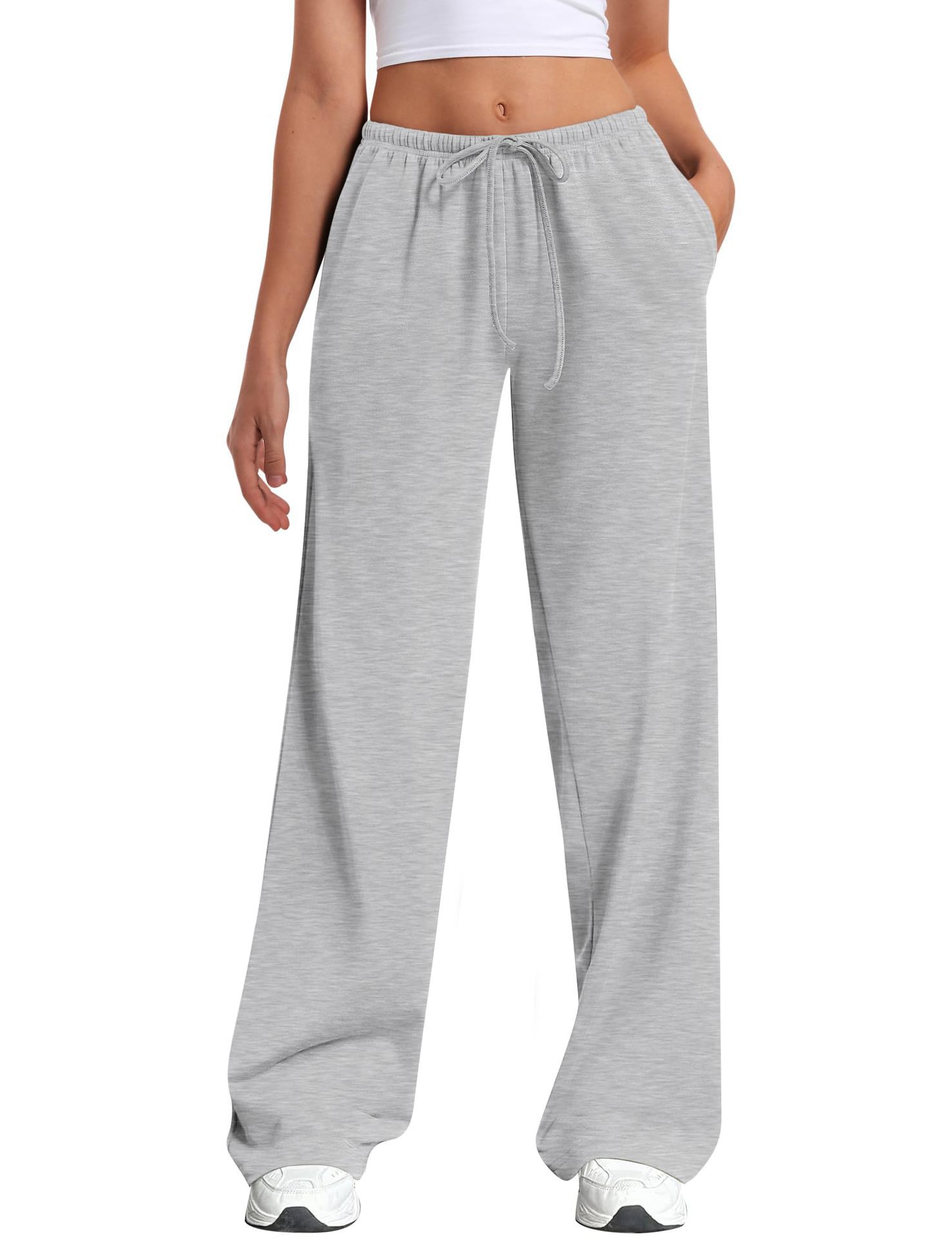Wide-Leg Sweatpants – Loose Low-Rise Athletic Pants for Women