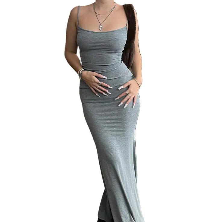 Spaghetti Strap Bodycon Maxi Dress