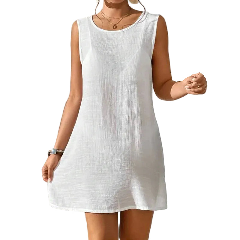 Solid Color Beach Dress – Elegant Summer Dress for Women