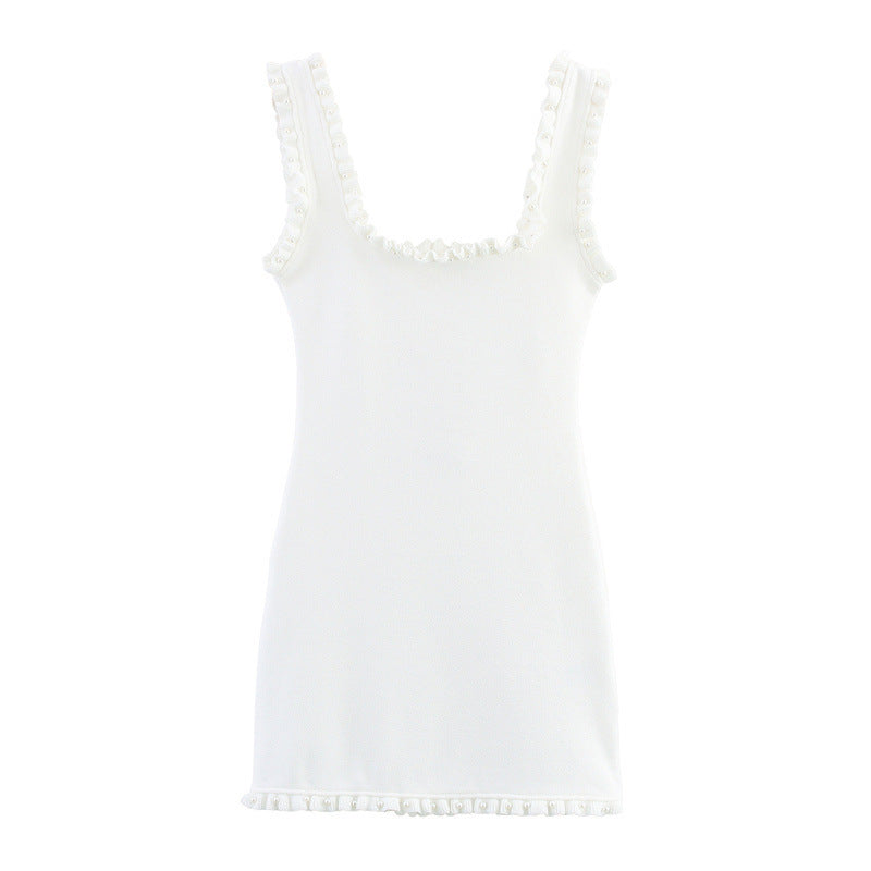 Contrasting Color Slim-Fit Dress – Elegant Minimal Dress for Women