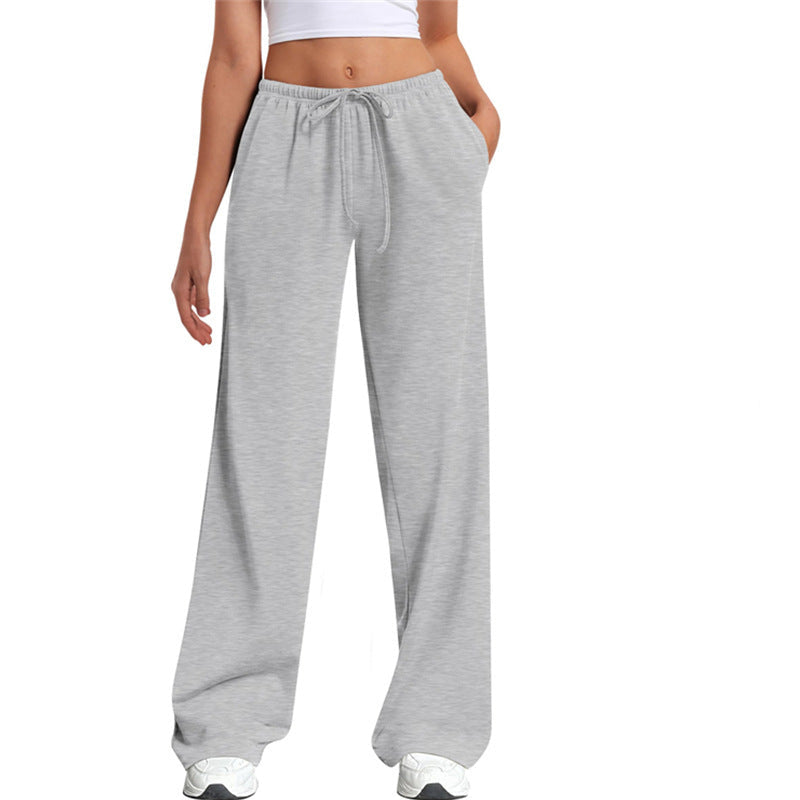 Wide-Leg Sweatpants – Loose Low-Rise Athletic Pants for Women