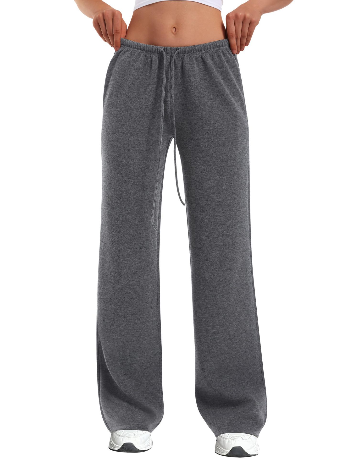 Wide-Leg Sweatpants – Loose Low-Rise Athletic Pants for Women