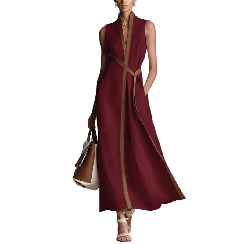 Color-Block Sleeveless Dress – Casual Everyday Dress for Women
