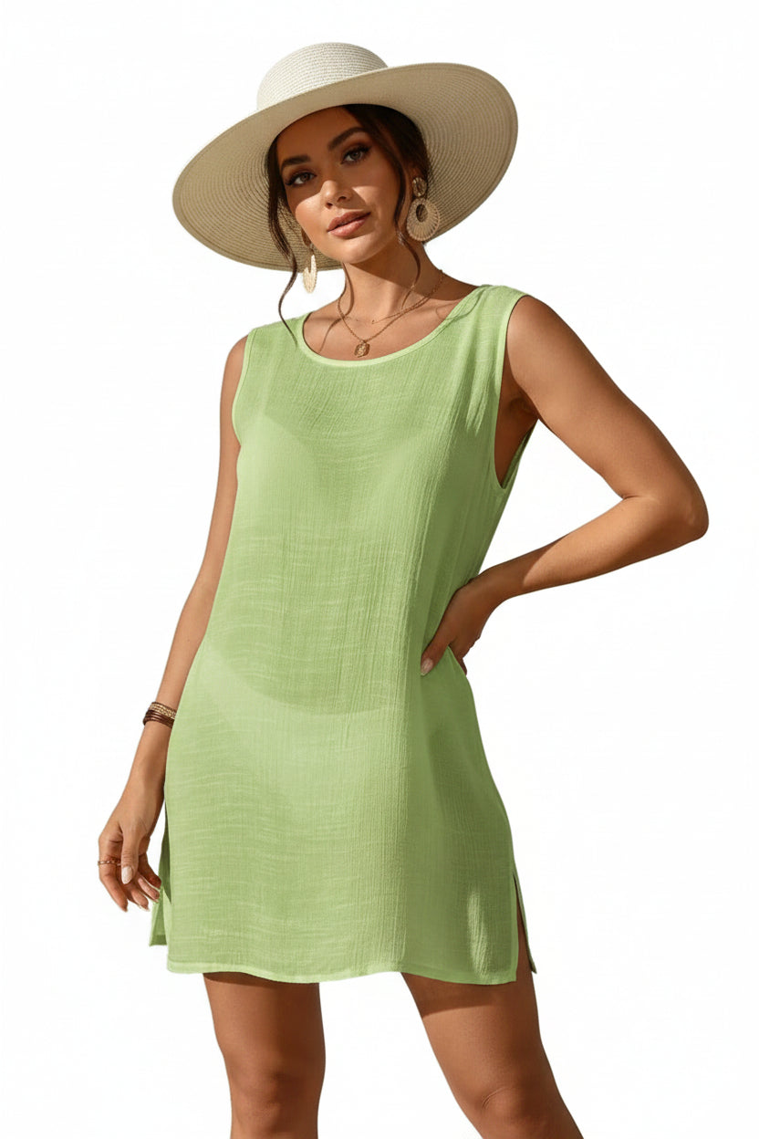 Solid Color Beach Dress – Elegant Summer Dress for Women
