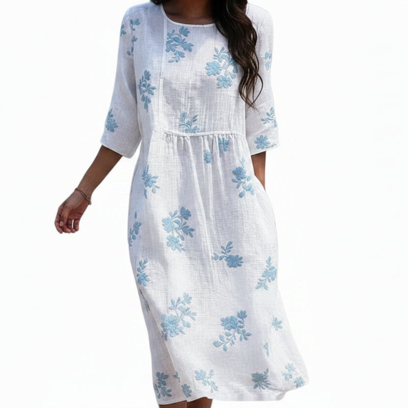 Floral Art Print Resort Maxi Dress