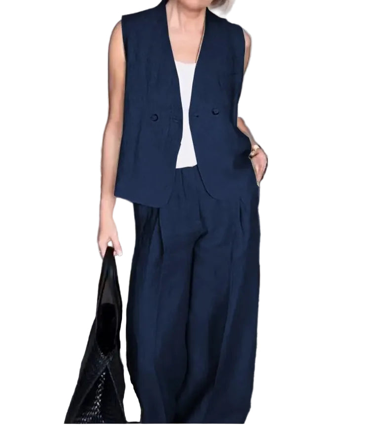 Women’s Polyester Suit – Elegant 2 Piece Set for Everyday & Formal Wear