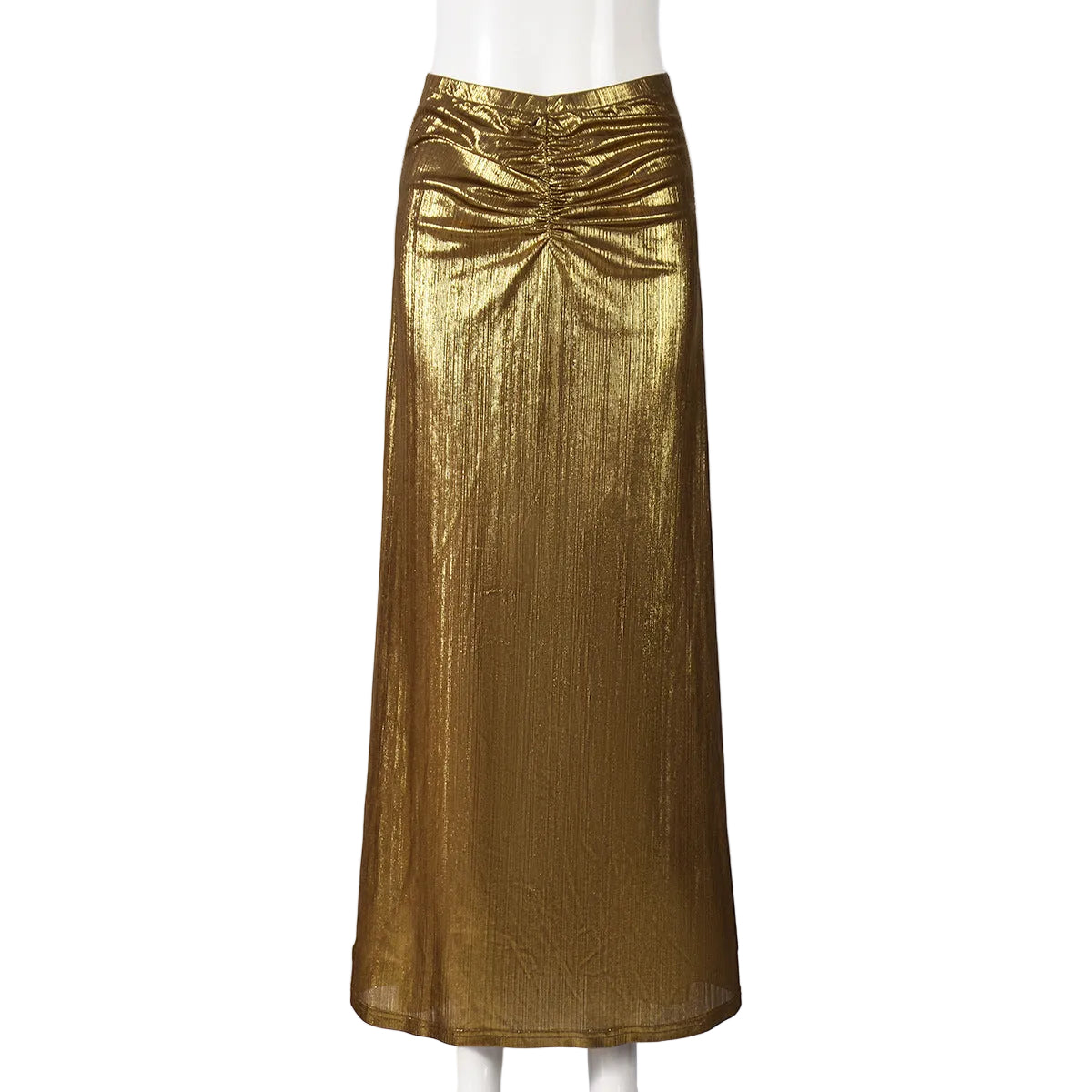 Pleated Low-Rise Skirt – Hip-Hugging Fit for Women