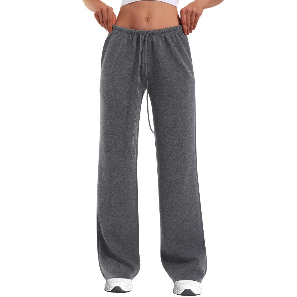 Wide-Leg Sweatpants – Loose Low-Rise Athletic Pants for Women