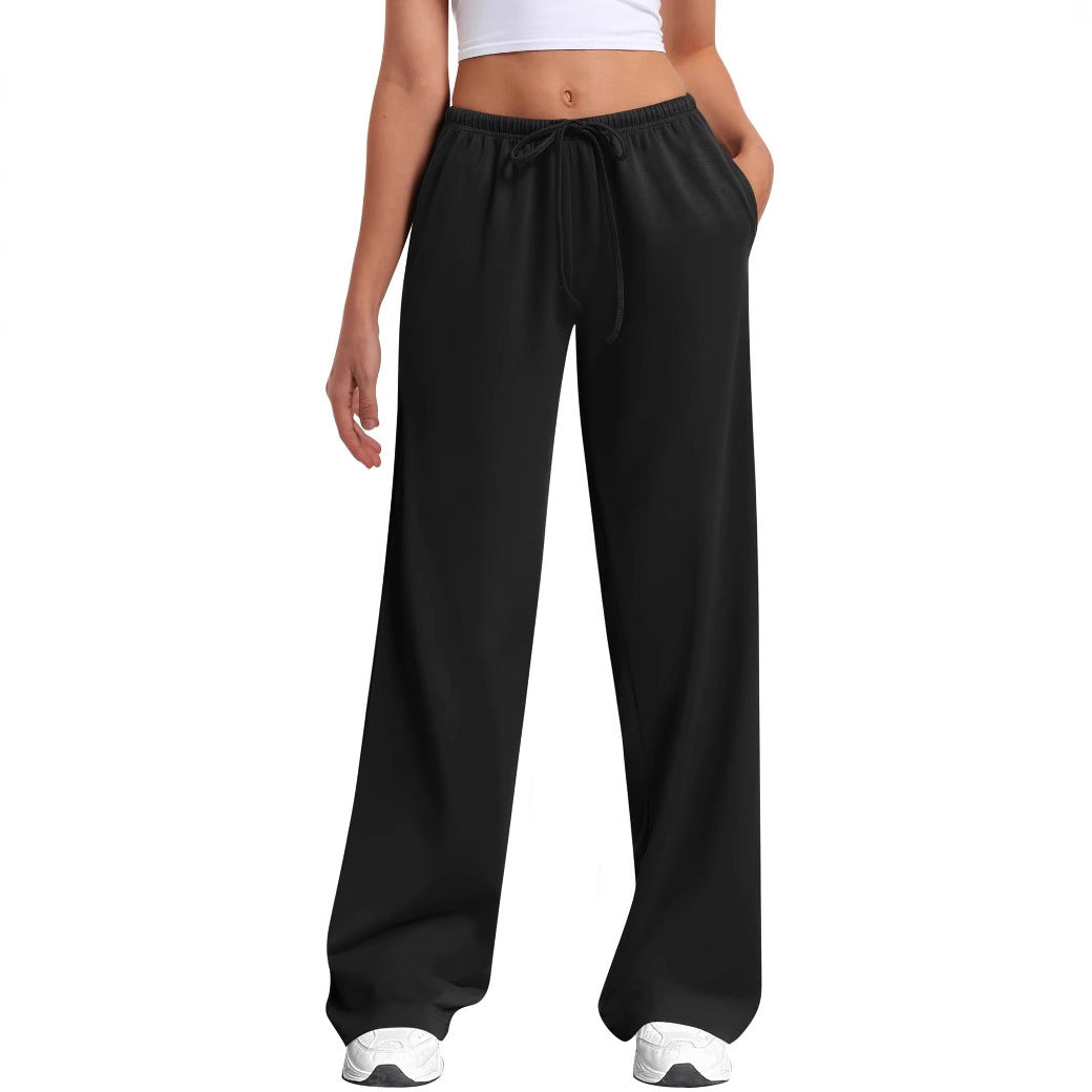 Wide-Leg Sweatpants – Loose Low-Rise Athletic Pants for Women